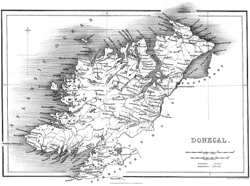 Map Of Townlands In Donegal Online Maps For County Donegal